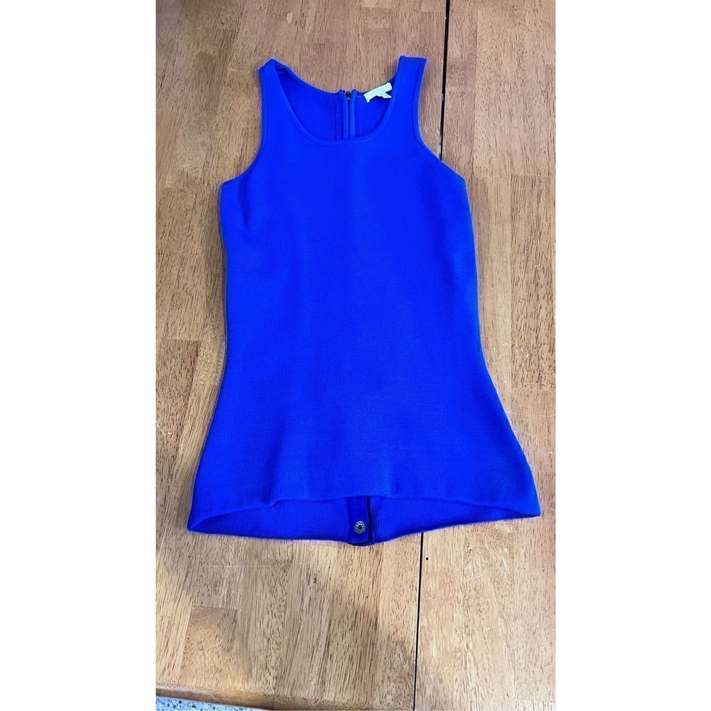 INTERMIX ROYAL BLUE TANK TOP ZIP BACK WOMENS SIZE S - P